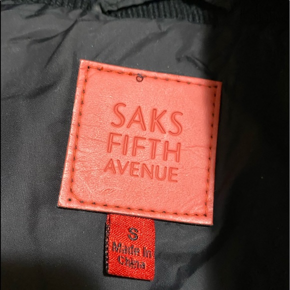 Saks Fifth Ave Black Coat - Picture 4 of 11